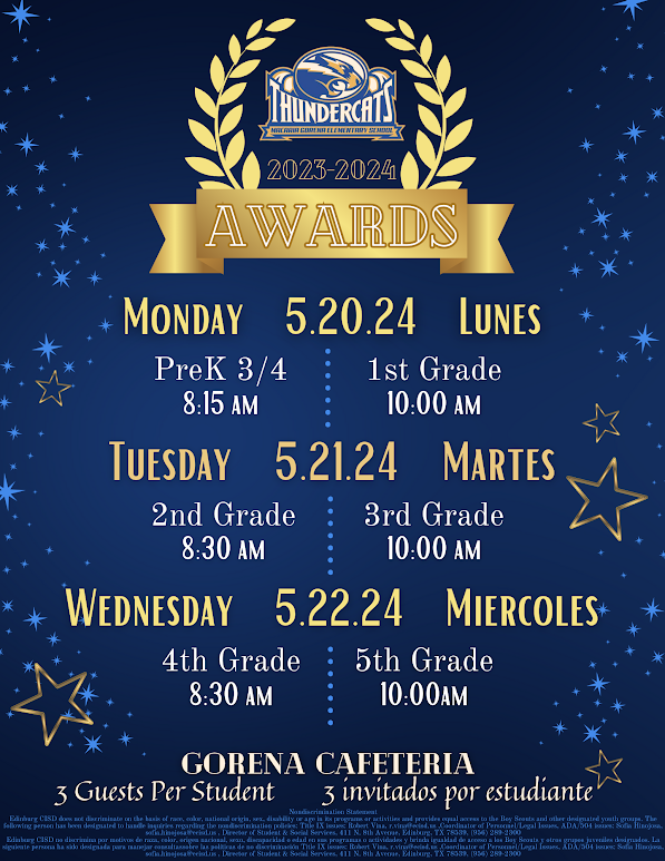picture of awards schedule